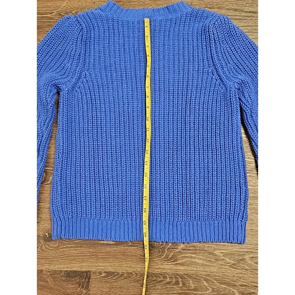 Cat & Jack Girl's Large Blue Sparkle Long-sleeve Open Front Knit Cardigan - Picture 9 of 12
